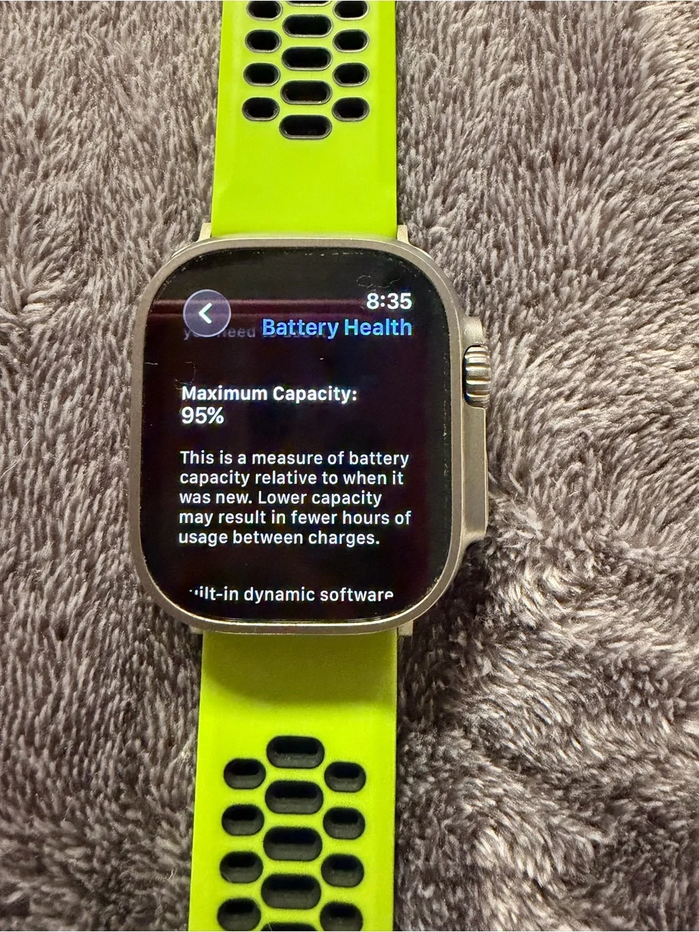 Neon Green Sport Silicone Watch Band with Black Accents for Smartwatches